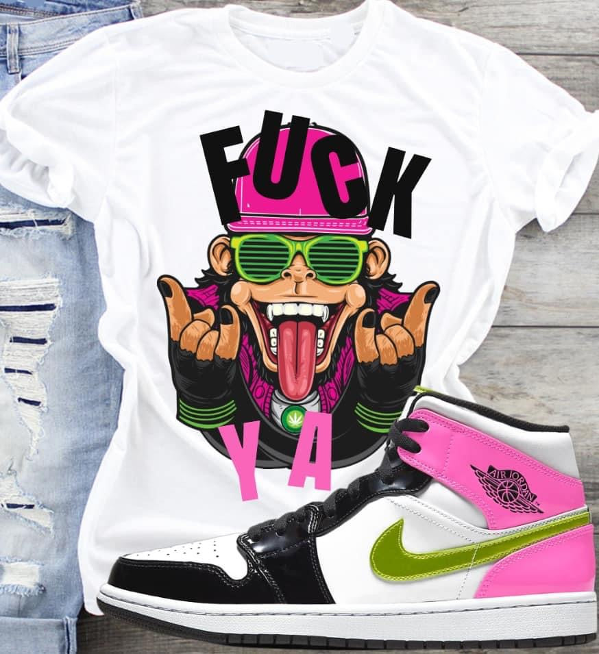 "F Money" T-shirt to Match J 1 Mid Cyber Pinks - The Tshirt Goat