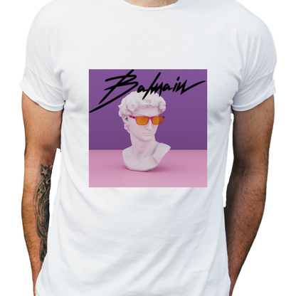 Purple Statue Head Balman T-shirt - The Tshirt Goat