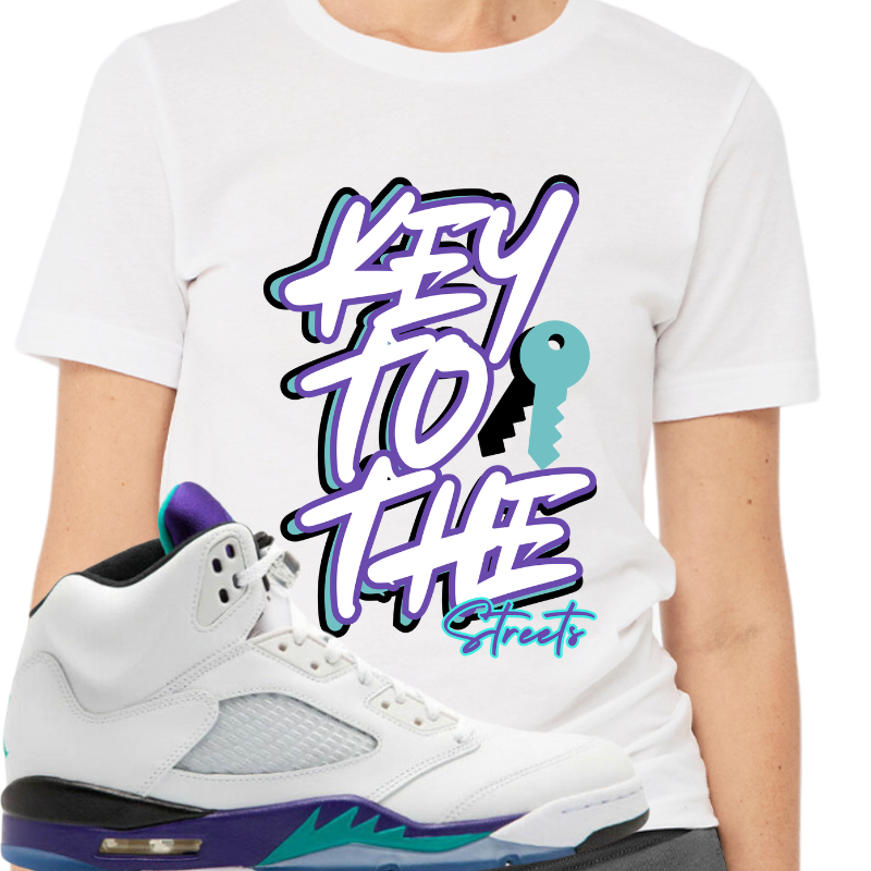 "Key to the Streets" T-shirt to Match Jordan 5 Retro Grape Fresh Prince - The Tshirt Goat