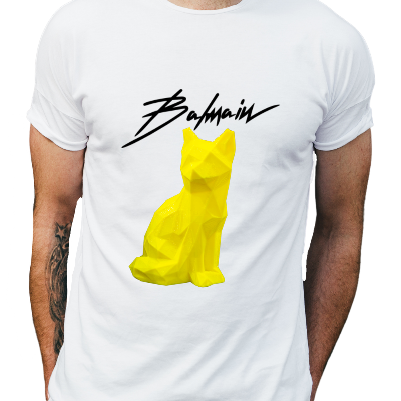 Yellow Kitty Balman T-shirt - The Tshirt Goat