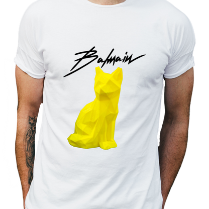 Yellow Kitty Balman T-shirt - The Tshirt Goat