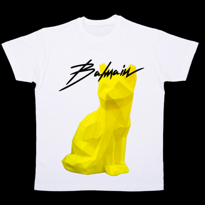 Yellow Kitty Balman T-shirt - The Tshirt Goat