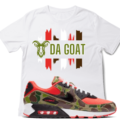 Da Goat T-shirt matches New Release AirMax 90 Reverse Duck Camo Sneakers