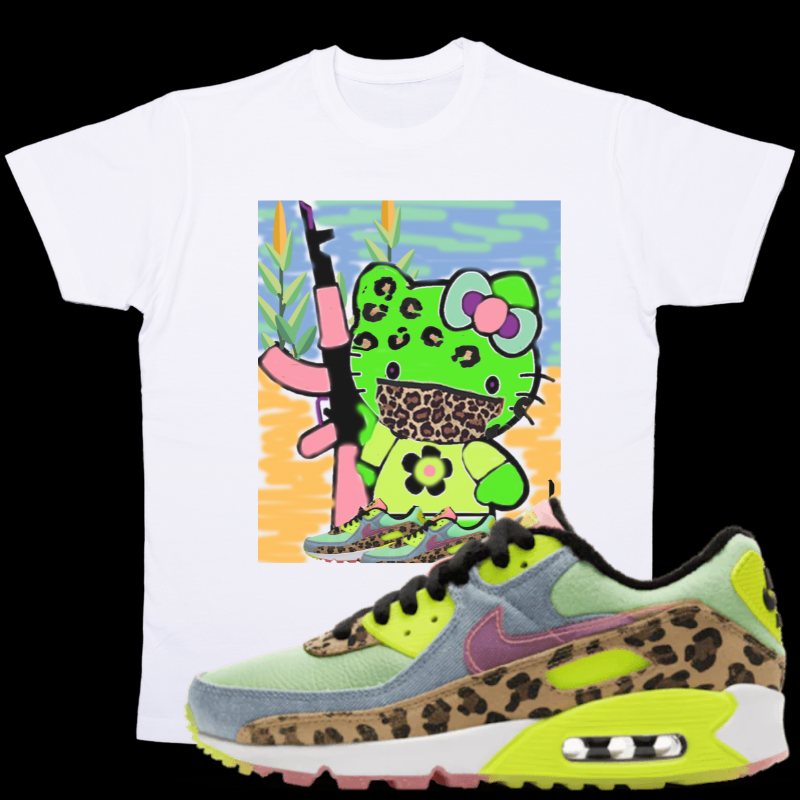 "Psycho Kitty" T-shirt to Match Dancefloor Illusion Green's - The Tshirt Goat