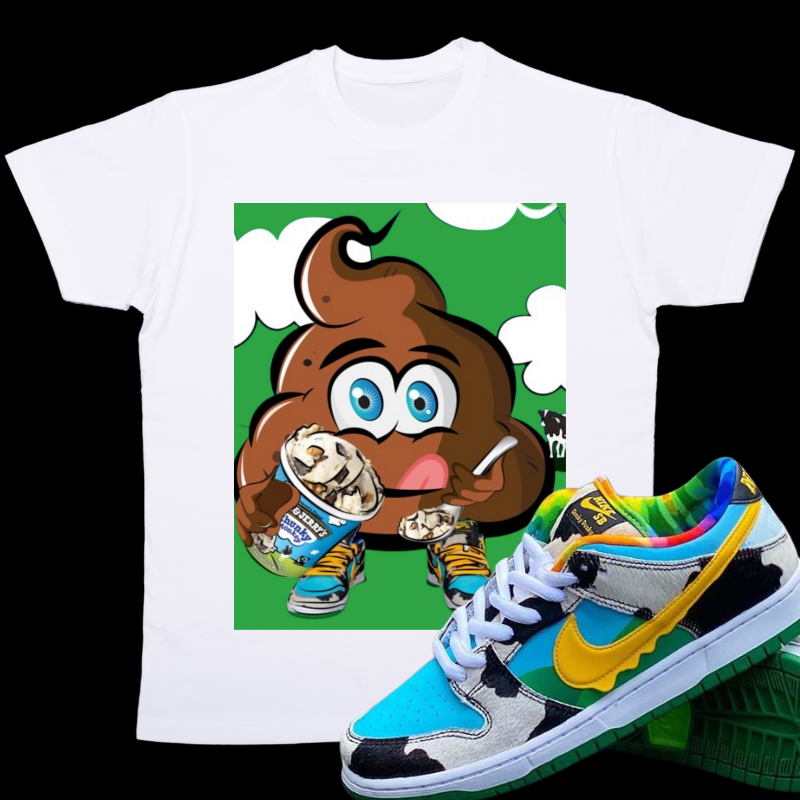 "Doo Doo Emoji Chunky Dunk" T-shirt to Match Ben Jerry ice Cream Chunky Dunks - The Tshirt Goat