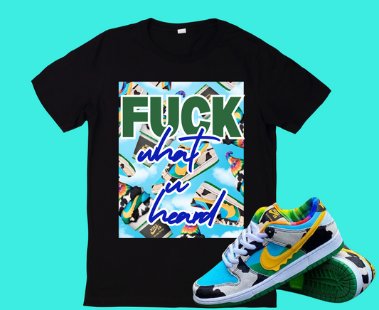 "F What You Heard Chunky Dunk" T-shirt to Match Ben Jerry ice Cream Chunky Dunks - The Tshirt Goat