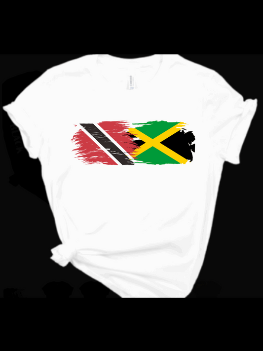 Caribbean Carnival Mixed Jamaican & Trinidad & Tobago T-shirt