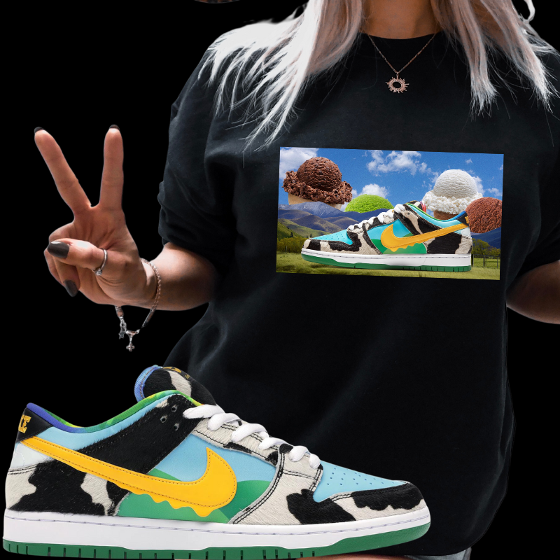 "Cow Ice Cream Chunky Dunk" T-shirt to Match Ben Jerry ice Cream Chunky Dunks - The Tshirt Goat