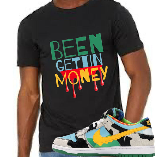 حذاء Dunk Sneakers المطابق لقميص "Been Gettin Money"