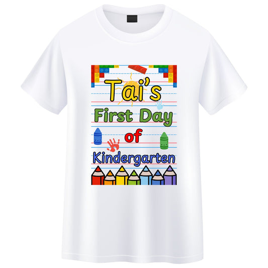 Camiseta de regreso a clases "Primer día de jardín de infantes"