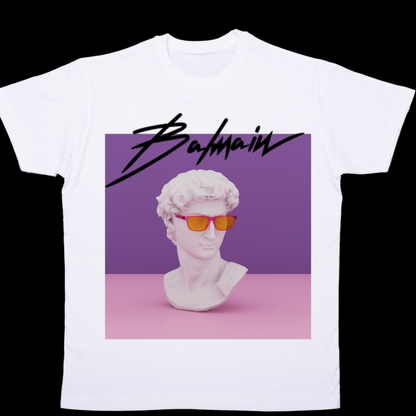 Purple Statue Head Balman T-shirt - The Tshirt Goat