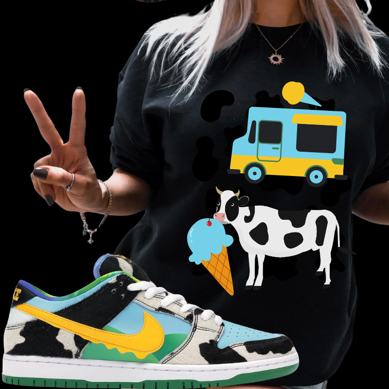 "Rv Cow Ice Cream Chunky Dunk" T-shirt to Match Ben Jerry ice Cream Chunky Dunks - The Tshirt Goat